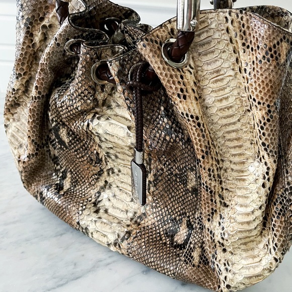 Michael Kors Genuine Python Skorpios Ring Handbag - Picture 2 of 13